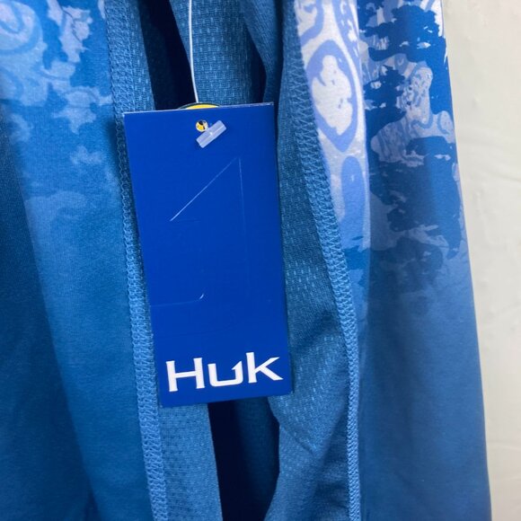 NWT Huk Fishing Men's Shirt Sz L X Tide Change Fade Long Sleeve Sun Protection - Picture 7 of 12